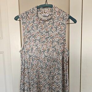 Reitman's Faux Turtle Neck Floral Tank